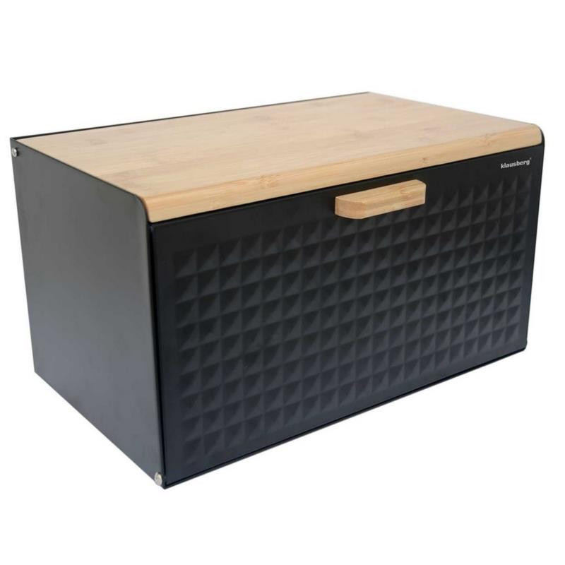 Chlebak stal/bambus czarny Klausberg KB-7425